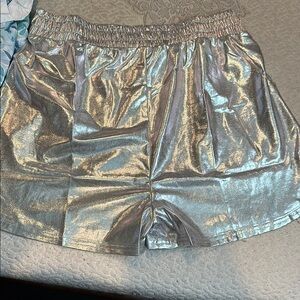 Shiny Silver Women's Shorts
